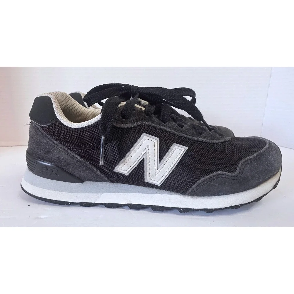 New Balance 515 Sneakers Black Grey Suede Mesh WL515CGB SZ 7 Cushion Insole